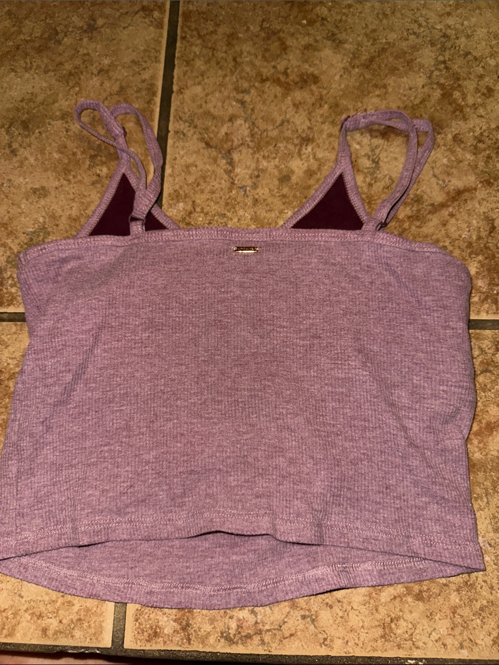 PINK Victoria's Secret Lavender Ribbed Camisole Size XS - Picture 3 of 4
